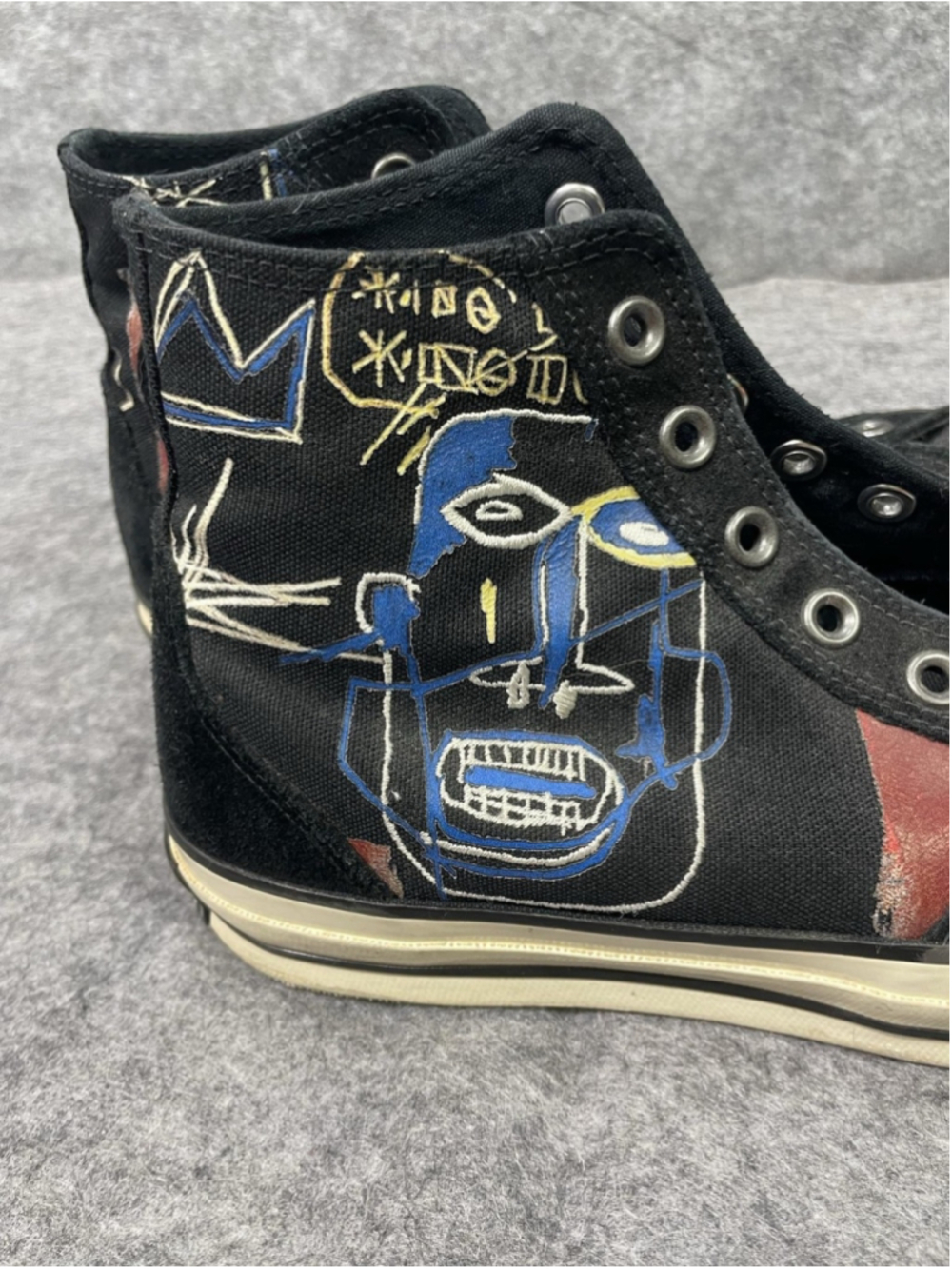 Converse Chuck Taylor All Star Basquiat Shoes Mens Size 9 Black High Top 172585C - Picture 6 of 14